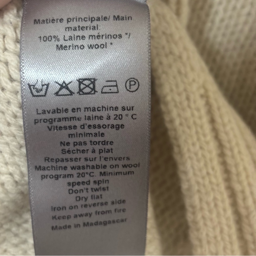 Zadig & Voltaire 100% merino wool Valmy we amour vneck sweater size S - Picture 14 of 15